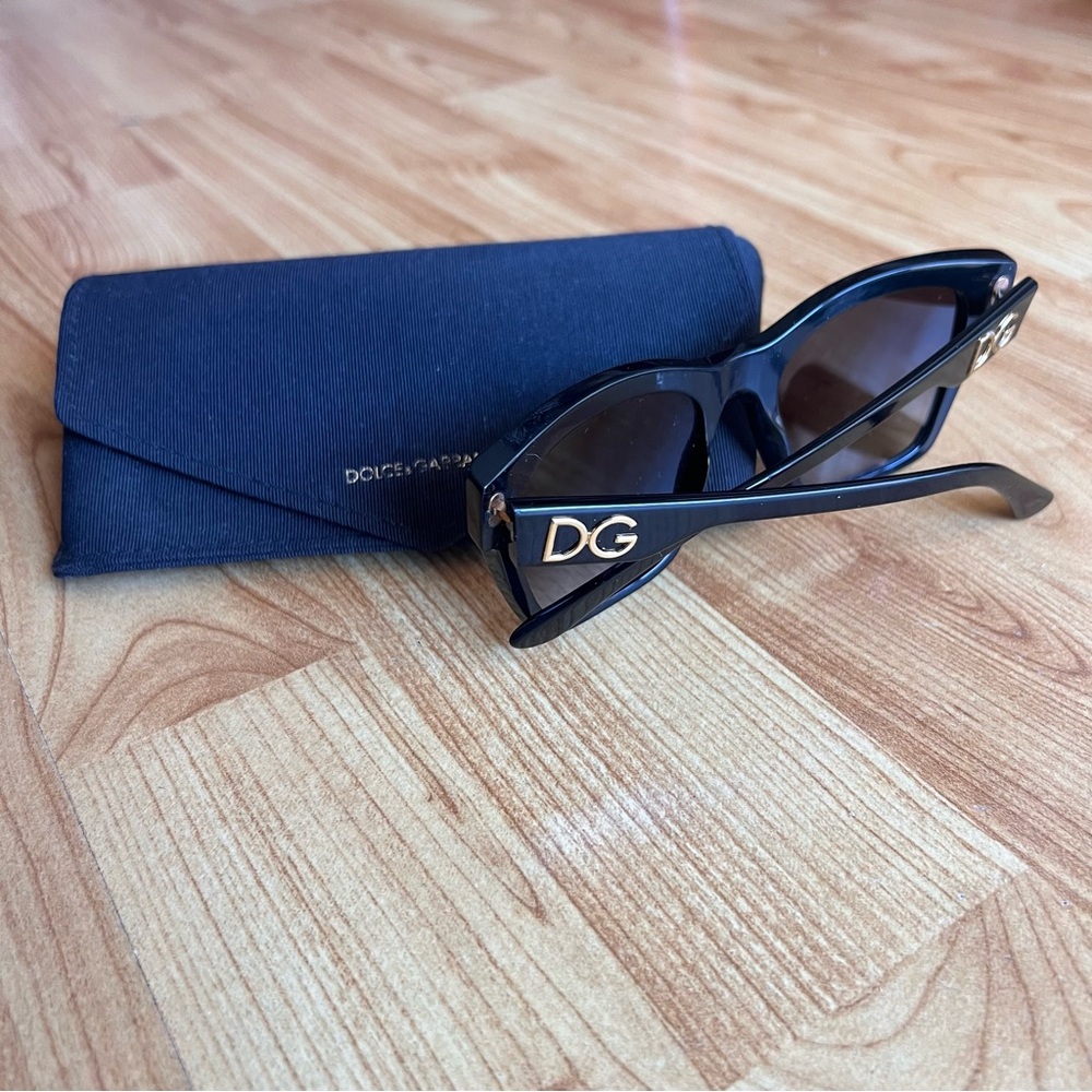 Dolce & Gabbana Black Sunglasses with Gold Logo